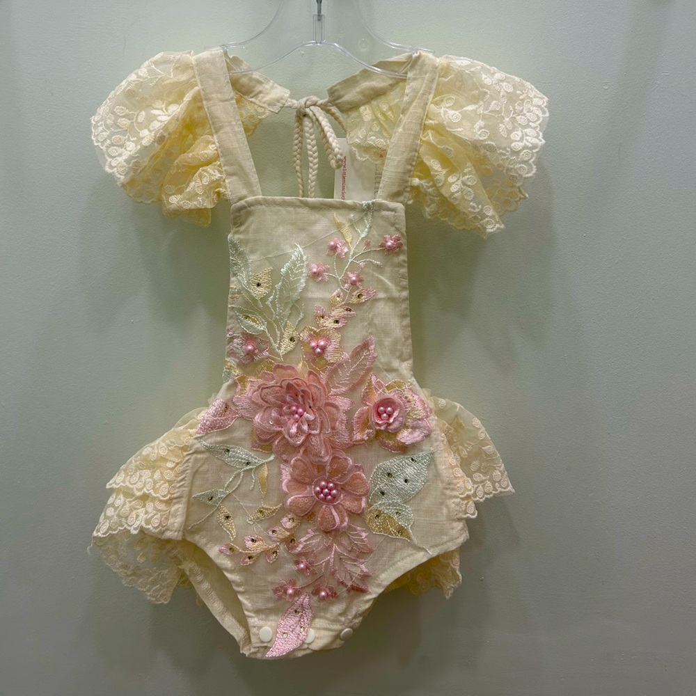 Pink lace baby dress